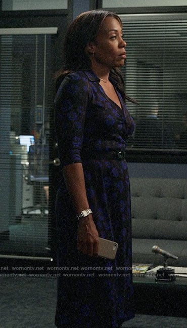 Mia's floral wrap dress on The Morning Show