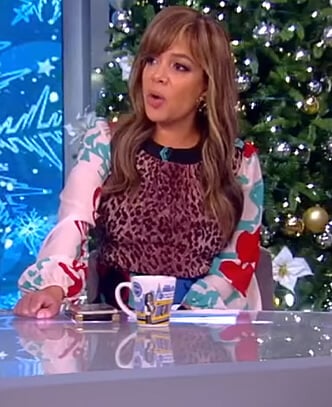 Sunny's mixed print dress on The View
