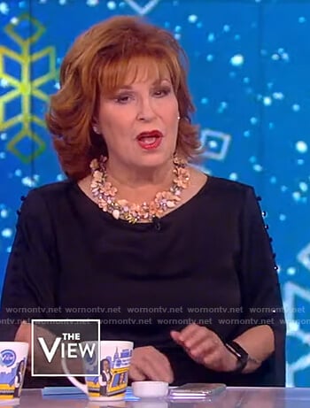 Joy's button split sleeve blouse on The View