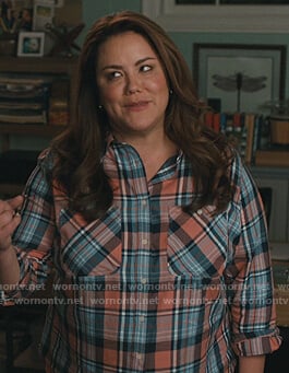 Katie's plaid shirt on American Housewife
