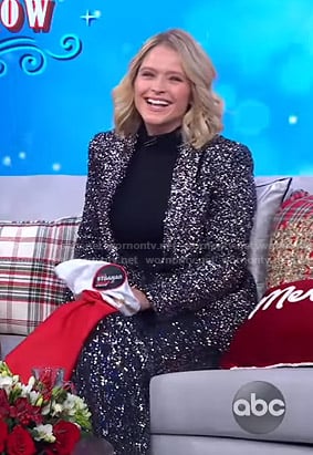 Sara's sequin suit on GMA Strahan Sara And Keke