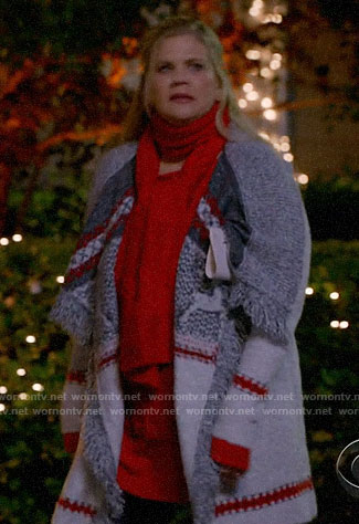 Tammy's Christmas cardigan on Mom