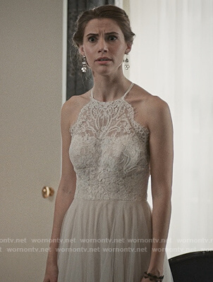 Stevie's wedding dress on Madam Secretary