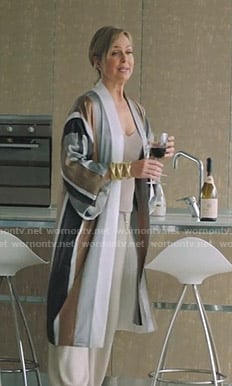 Jacqueline's striped robe on The Bold Type