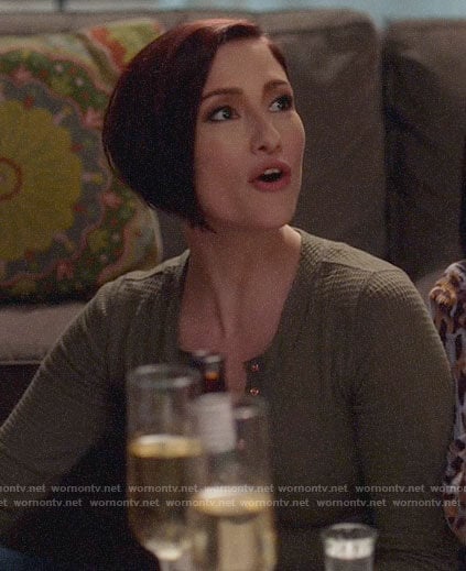 Alex's green henley top on Supergirl