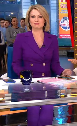 Amy's purple suit on Good Morning America