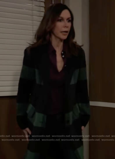 Anna's green checked coat on General Hospital