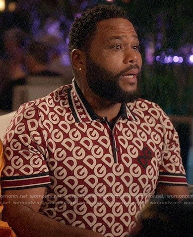 Andre's DG logo print polo shirt on Black-ish