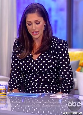 Abby's black polka dot dress on The View