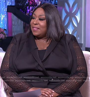 Loni's black tuxedo dress on The Real