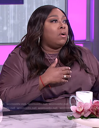 Loni's twisted satin maxi dress on The Real