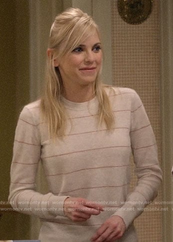 Christy's thin stripe sweater on Mom