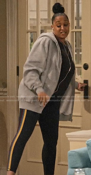 Cocoa's side stripe leggings on Family Reunion