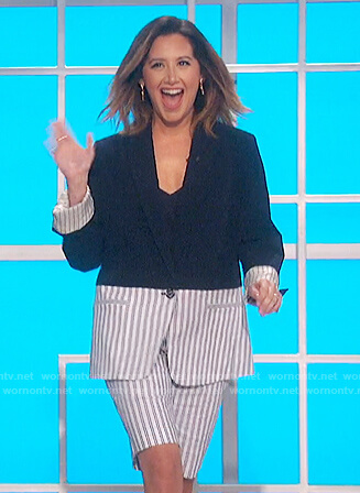 Ashley Tisdale's colorblock suit on The Talk