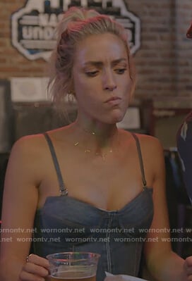 Kristin's denim bustier top on Very Cavallari