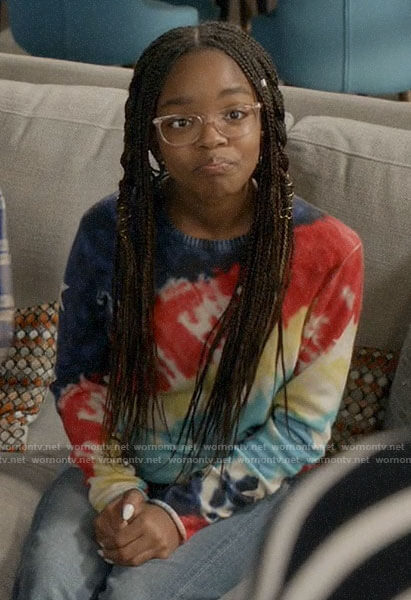 Diane's tie dye sweater with stars on Black-ish