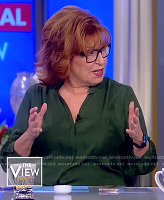 Joy's green silk blouse on The View