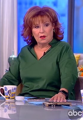 Joy's green v-neck blouse on The View