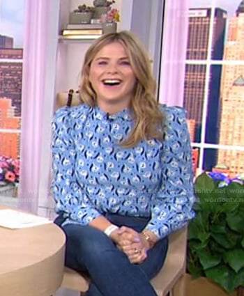 Jenna's blue floral blouse on Today