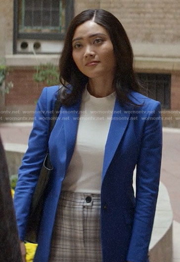 Joy's blue blazer on God Friended Me