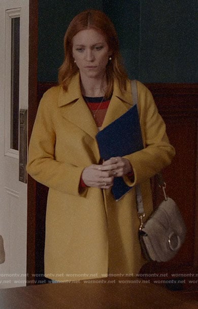Julia's yellow coat on Almost Family
