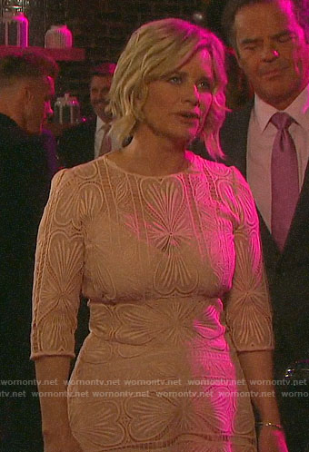 Kayla's embroidered NYE dress on Days of our Lives