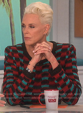 Brigitte Nielsen's knit dress on The Talk