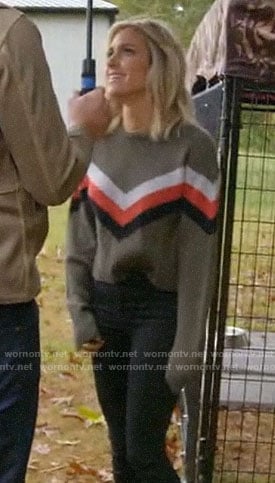 Kristin's chevron stripe sweater on Very Cavallari