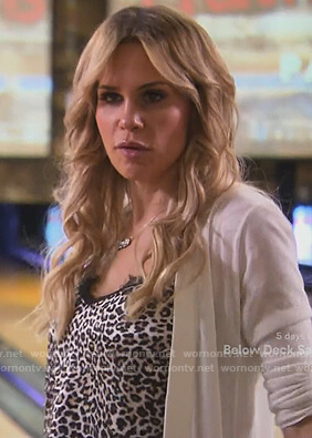 Jackie's leopard lace trim cami on The Real Housewives of New Jersey