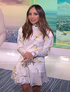Lilliana's white floral mini dress on E! News