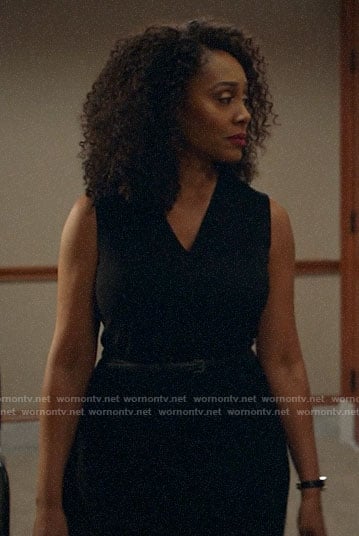 Lola's black v-neck dress on All Rise