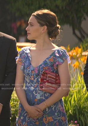 Love's blue floral ruffle dress on You