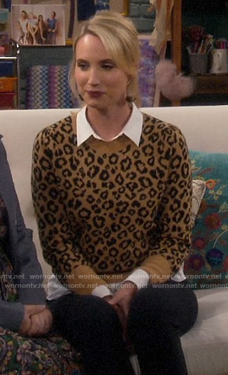 Mandy's leopard print sweater on Last Man Standing