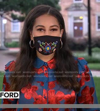 Morgan Radford's blue floral blouse on Today
