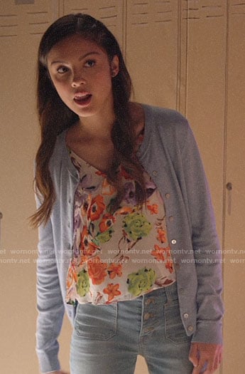 Nini's floral ruffle front cami on High School Musical The Musical The Series