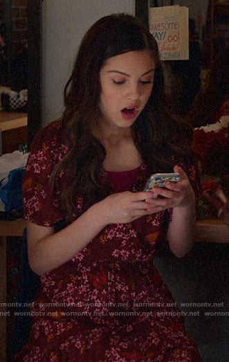 Nini's red floral dress on High School Musical The Musical The Series