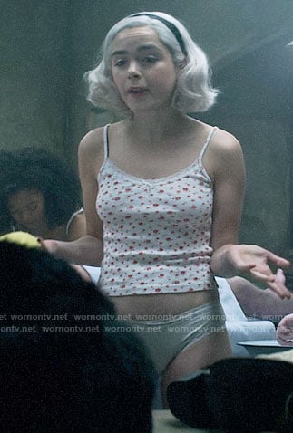 Sabrina's floral cami on Chilling Adventures of Sabrina