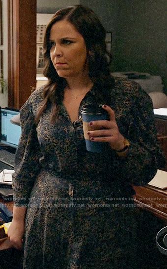 Sara's leopard print shirtdress on All Rise