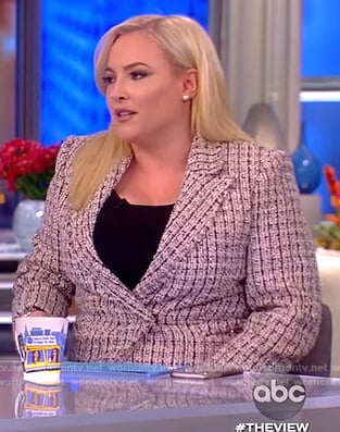 Meghan's check tweed blazer and skirt on The View