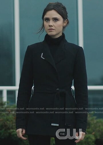 Abigael's black wrap coat on Charmed