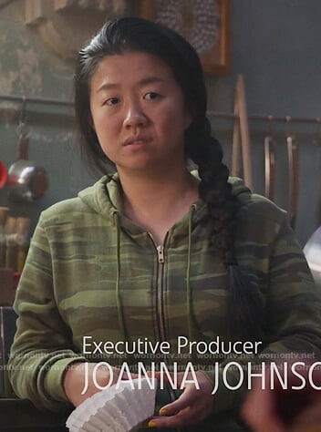 Alice's camo hoodie on Good Trouble