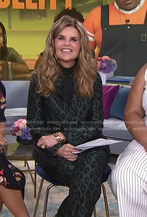 Maria's green leopard suit on Today