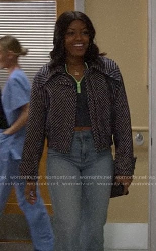 Ali's herringbone jacket on God Friended Me