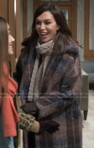 Anna's plaid coat on General Hospital
