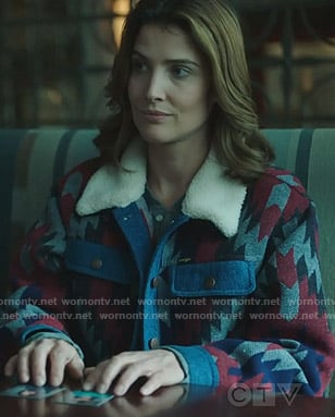 Dex's aztec denim jacket on Stumptown