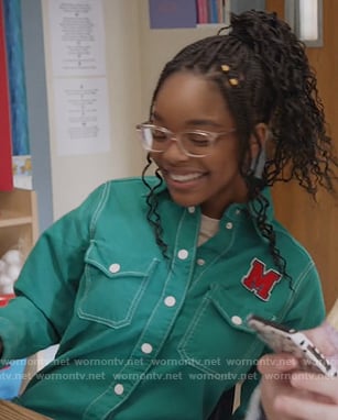 Diane's green boiler suit on Black-ish