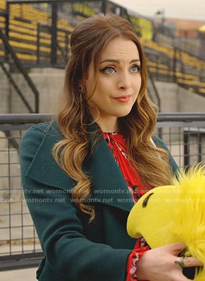 Fallon's green wrap coat on Dynasty