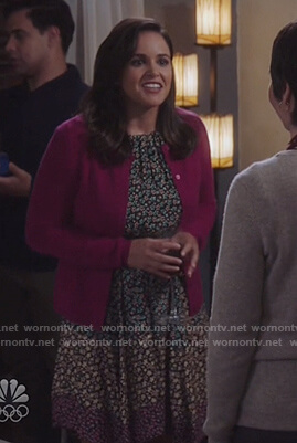 Amy's floral asymmetric dress on Brooklyn Nine-Nine