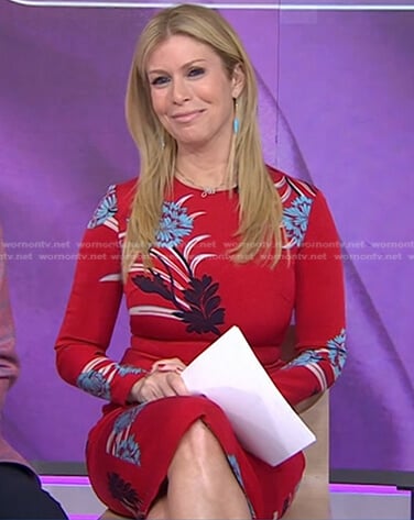 Jill's red floral dress on Today