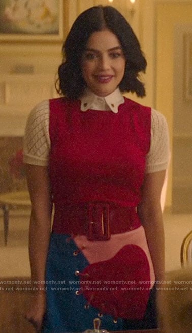 Katy's patchwork heart skirt on Katy Keene